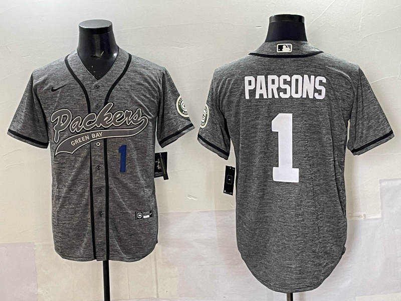 Men Green Bay Packers #1 Parson grey Nike NFL 2025 jersey 02->green bay packers->NFL Jersey